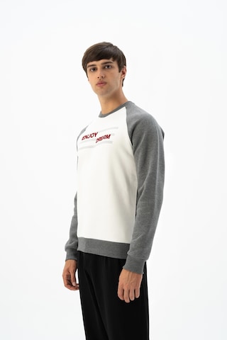 Arma Erkek Büyük Beden Bisiklet Yaka Sweatshirt K24124884401 Ekru