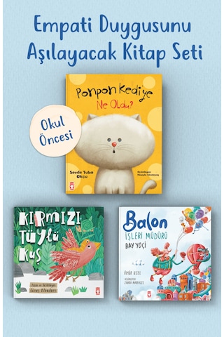 Empati Duygusunu Aşılayacak Okul Öncesi Kitap Set 3 Kitap - Boyama Kitabı Hediyeli