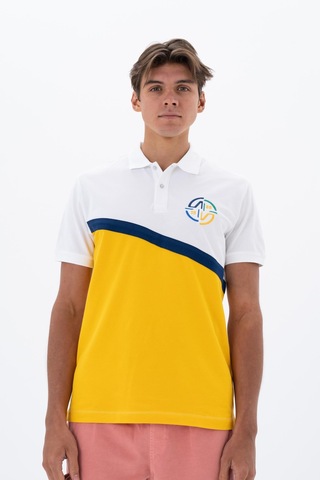 AR-MA Arma Erkek Baskılı Regular Fit % 95 Pamuklu %5 Likralı Polo Yaka T-shirt Y25374303701 Beyaz