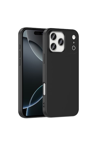 Techaks Apple Uyumlu iPhone 17 Pro Kılıf Zore Mara Lansman Kapak - Siyah Siyah