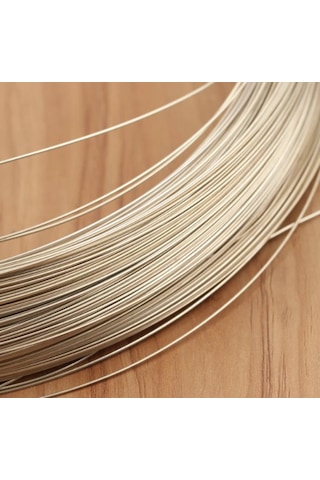 Saf Gümüş 999 Ayar 0,8 mm (800 Mikron) Yuvarlak Gümüş Tel 2 Metre Gümüş