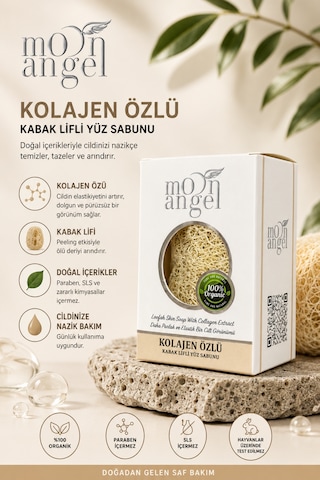 Kabak Lifli Sabun Kolajen Özlü Dolgun Ve Pürüzsüz Cilt Bakım Sabunu