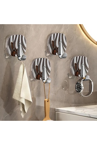 Folinda Banyo Kullanıma Uygun 4 Adet Samokleyen Krokodil, Duvar Ve Mobilya Üzerine Güçlü Tutuş, Polietilen Ve Akril Materyal Diğer