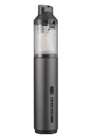 Araç İçi Küçük Yüksek Emişli Elektrikli Süpürge: Taşınabilir Şişirilebilir Çift İşlevli-gri