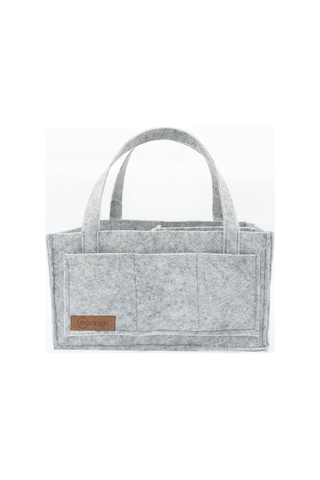 Mordesign Taşınabilir Düzenleyici Organizer Keçe Anne Bebek Bakım Çantası - Gri