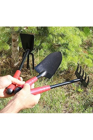 Rodex Bahçe Seti Kürek Çapa Tırmık 3'lü Set