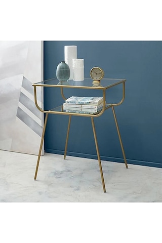 Enc Home Geyik Yan Sehpa Altın