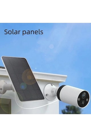 Besthome1 Dream011 2/3 Adet Beyaz Güneş Panelleri, Dış Mekan Kameralar & Fanlar İçin Şarj Power Bank Uyumlu Type C Usb
