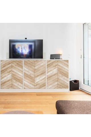 D-c-fix 276-8200 Kahverengi Zigzag Ahşap Desen Yapışkanlı Folyo 67 Cm X 2 Mt 45 X 100cm