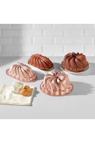 Nehir Sway Rose Gold 2'li Döküm Kek Kalıbı 28,5-24,5 Cm