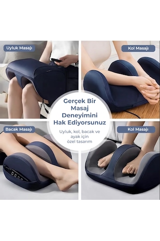 Venandin Ledanpro Isıtmalı Ve Yoğurmalı Kumandalı Ayak Ve Bacak Spa Etkili Rahatlatıcı Masaj Aleti Mavi
