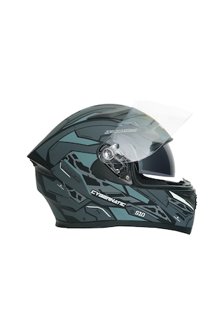 Gp Nero Mks003-mbb1g Güneş Vizörlü Şeffaf Full Face Motosiklet Kaskı Gri