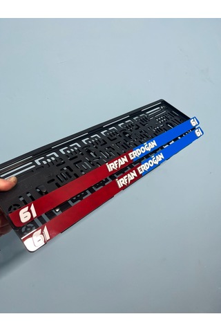 Bordo Mavi Kişileştirilebilir Otomobil Plakalığı