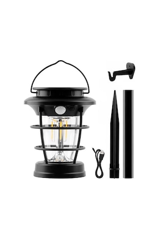 Hop-8818 Sensörlü Taşınabilir Şarjlı + Solar Panelli 4 Çalışma Modlu Beyaz-günışığı Işık Bahçe-kamp La