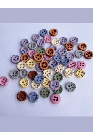 Arthobbit Delikli Ahşap Dekoratif Düğmeler El İşi Dikiş 243657518