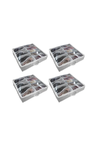 Keven Home 4 Adet Ayakkabı Organizeri 10 Bölmeli Ayakkabı Saklama Çantası 58x58x1 769650297127