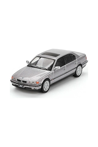 Mını Gt 1:64 Bmw 750il Aspen Silver Metallic Blister Paket Diecast Model Araba Mgt00792-bl Gri