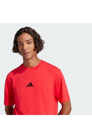 Adidas Essentials Small Logo Single Jersey Erkek T-shirt Jf1095 Kırmızı
