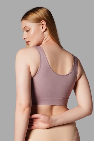 Fit Women Göğüs ı Dikişsiz Seamless Büstiyer Korse Kalın Askılı Pedsiz Balensiz ı Sütyen 5050 Gül Kurusu