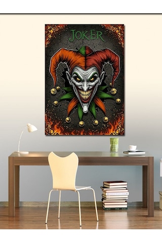 Kanvas Tablo Korkutucu Joker Ve Gülen Yüz 70cmx100cm