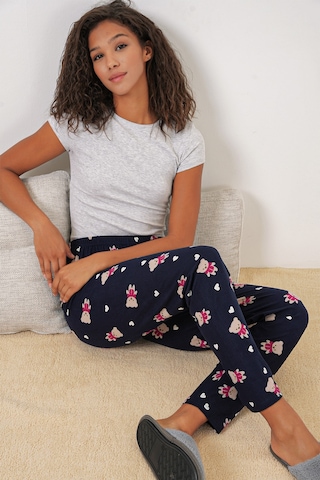 Bigdart 4323 Desenli Kadın Pijama Altı - Lacivert