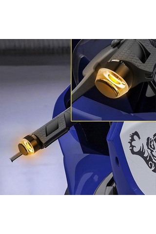 Honmex Motorcycle Işık Seti 2 Adet: Fren Ve Sinyal Işığı Birleşik, Yüksek Parlaklık Led, Su Geçirmez Abs Malzeme Beyaz-sarı