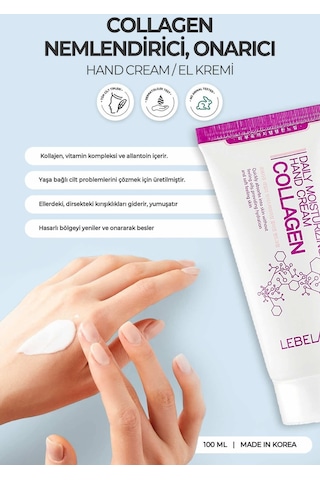 Lebelage Kollajen Vitamin Kompleksi Ve Allantoin İçeren Zengin Nemlendirici El Kremi 100 ml