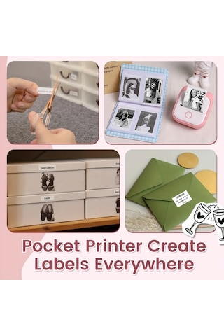 Gateesat Phomemo T02 Yeşil Mini Fotokopi Kablosuz Yazıcı Ev Ofis Okul