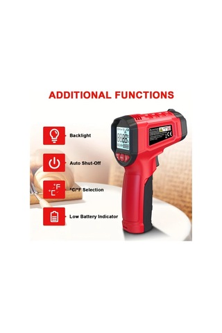 Honeybeeshop Hytaıs Ts600 Sarı Yüksek Hassasiyetli Kızılötesi Termometre -58f 1112f Dijital Ekran Endüstriyel Otomotiv