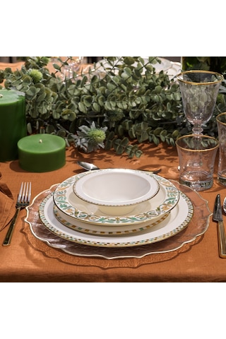 Schafer Tılsım Jade Yemek Takımı 60 Parça-yeşil