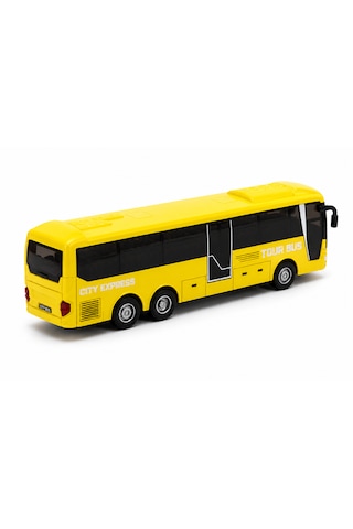 Çek Bırak Tour Bus Oyuncak Otobüs 15 Cm Sarı