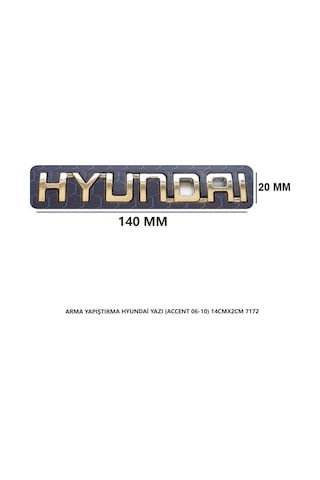 Hyundai Arma Accent 06-10 Bagaj Yazısı Yapıştırma 14cmx2cm 7172