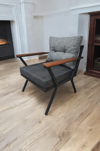 Pilocca Demonte Metal Tekli Bahçe Mobilyası, Antrasit-gri, 60x60 Antrasit  - Gri