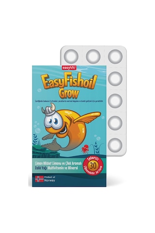 Easy Fish Oil Grow 30 Adet Çiğnenebilir Jel Form