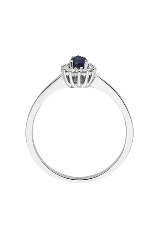 Sirius Baget Pırlanta Ve Damla Safir Taşlı Modern Yüzük 0817R0305