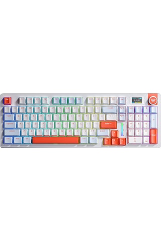 Aula S98 Pro 3 Modlu Rgb Hot Swap Mekanik Nimbus V3 Switch Kablosuz Makrolu Klavye Turuncu