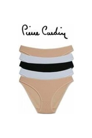Pierre Cardin PIERRE CARDIN 2057 KADIN HIGH LEG BRIEF YÜKSEK BEL SLİP KÜLOT 5 Lİ PAKET EKONOMİK Asorti