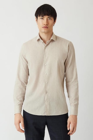 Bisse Erkek Regular Fit Uzun Kollu Spor Gömlek BEJ GM22Y221044_D07 Bej