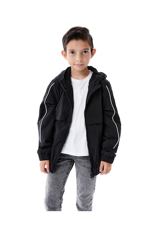 Benitto Kids Erkek Çocuk Kapüşonlu Yağmurluk 51362 Siyah