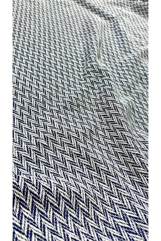 Lunga Vita Başak Desen Dokuma %100 Pamuklu Çok Amaçlı Pike Koltuk Örtüsü 180x230 Indigo