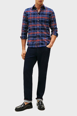 Tommy Hilfiger Erkek Gömlek Mw0mw40473 0ms Lacivert-beyaz Lacivert-beyaz