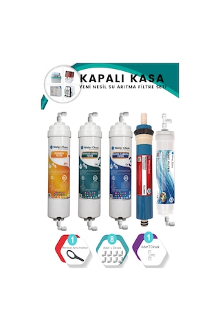 Kapalı Kasa İki Tarafı Quick 5 Li Filtre Seti Nsf Ve Wras Belgeli Açma Anahtarlı
