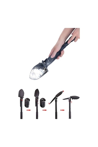 Çelik Katlanır Fonksiyonel Kamp Kazma Kürek Ve Kesme Aleti Seti Küçük Kazma Kürek Seti