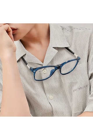 Mavi Işık Korumalı Ekran Yakın Okuma Gözlüğü Mıknatıslı Manyetik Boyun Kordonlu Mavi