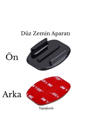 Tüm Aksiyon Kameralara Uyumlu Düz Zemin Aparati+ 3m Yapiskan Bant