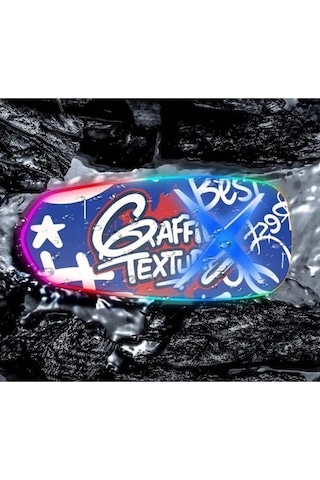 Helmet Graffiti Motor Kask Kulaklık Rgb Modlu Su Geçirmez 6.0 Bluetooth Intercom Yenı Model
