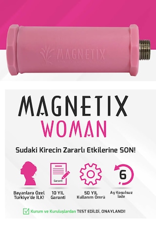 Magnetix Banyo Kireç Kırıcı 1/2 Duş Bataryası Modeli - Kireç Önle Pembe
