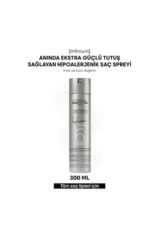 L'Oréal Professionnel Infinium Ekstra Güçlü Tutuşlu Saç Spreyi 300 ML