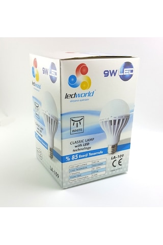 Ledworld 9W Beyaz Led Ampul E27 Duy - 5 Adet