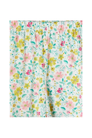 Lcw Dream Ekru Beli Lastikli Çiçekli Kadın Şort Pijama Altı